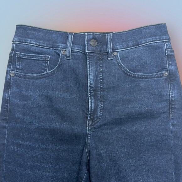 EXPRESS Women’s 4S HIGH RISE SKINNY Raw Hem Blue Jeans - Picture 1 of 4